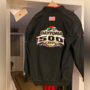 🔥🔥🔥 Dale Earnhardt Jr. Champion Daytona500 Suede Jacket